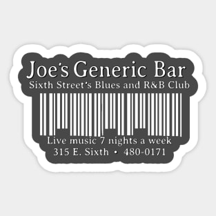 Joe's Generic Bar Sticker